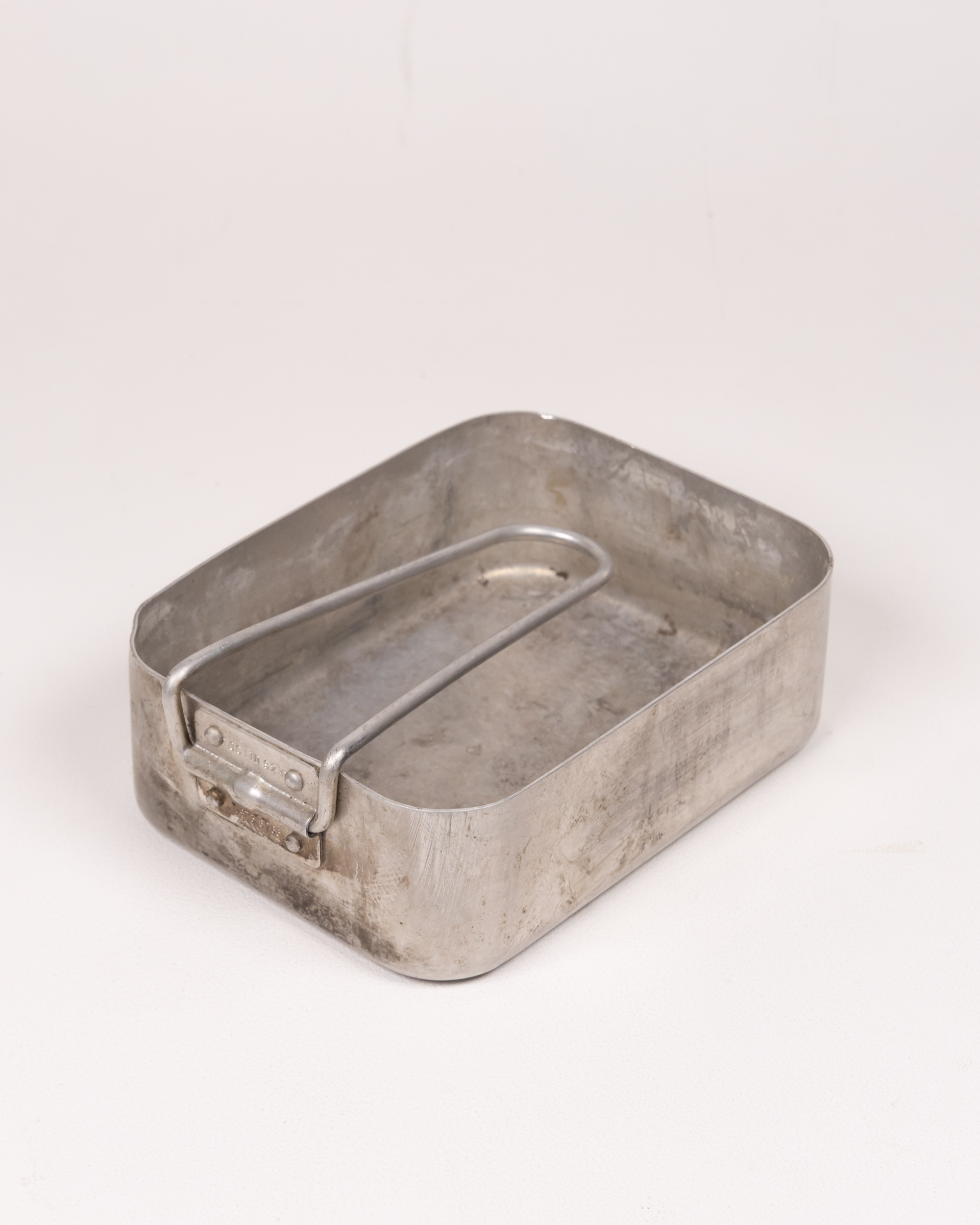 Vintage British Army Aluminium Mess Tin Rectangular Military Cookware