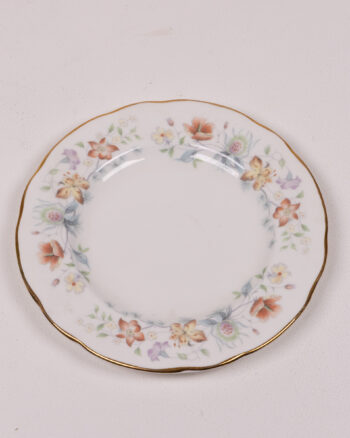 Vintage Duchess Bone China ‘Evelyn’ Floral Plate with Gold Trim