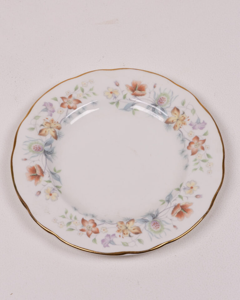 Vintage Duchess Bone China 'Evelyn' Floral Plate with Gold Trim