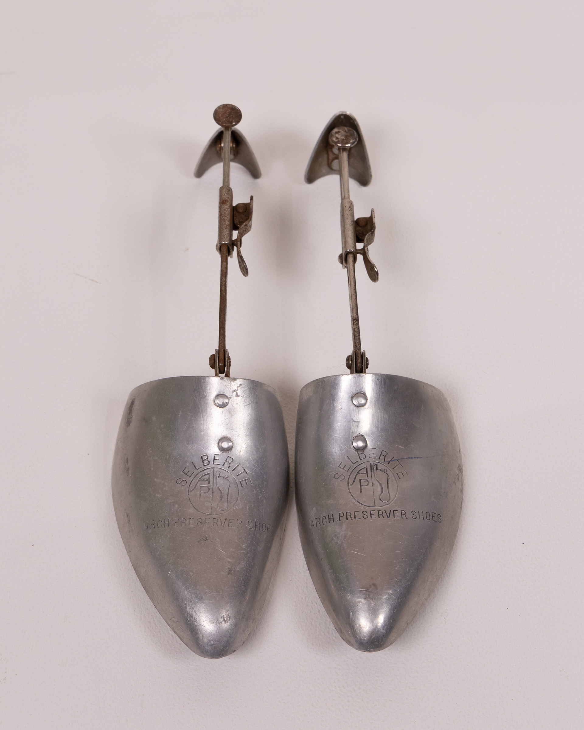 Vintage Selberite Arch Preserver Shoe Stretchers, Metal, England