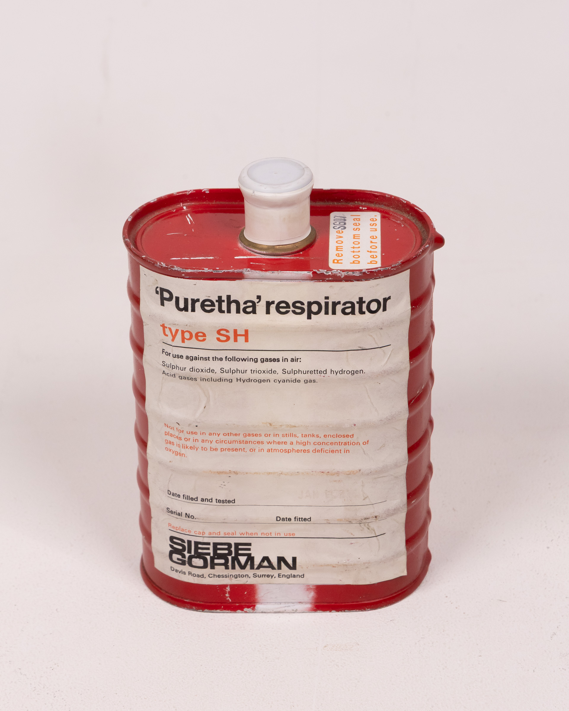 Vintage Siebe Gorman ‘Puretha’ Respirator Type SH Canister Collectible