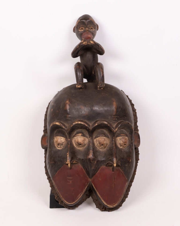 Mboulu Monkey Tribal African Mask from Cameroon