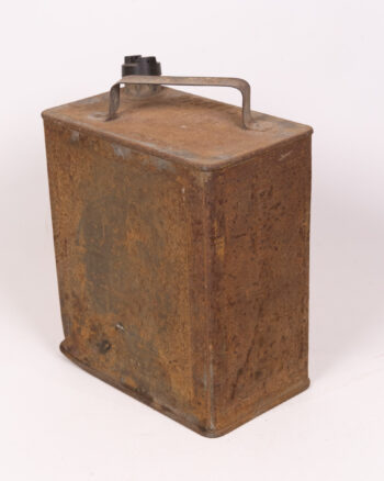 Vintage Pratts Motor Spirit Metal Fuel Can with Handle