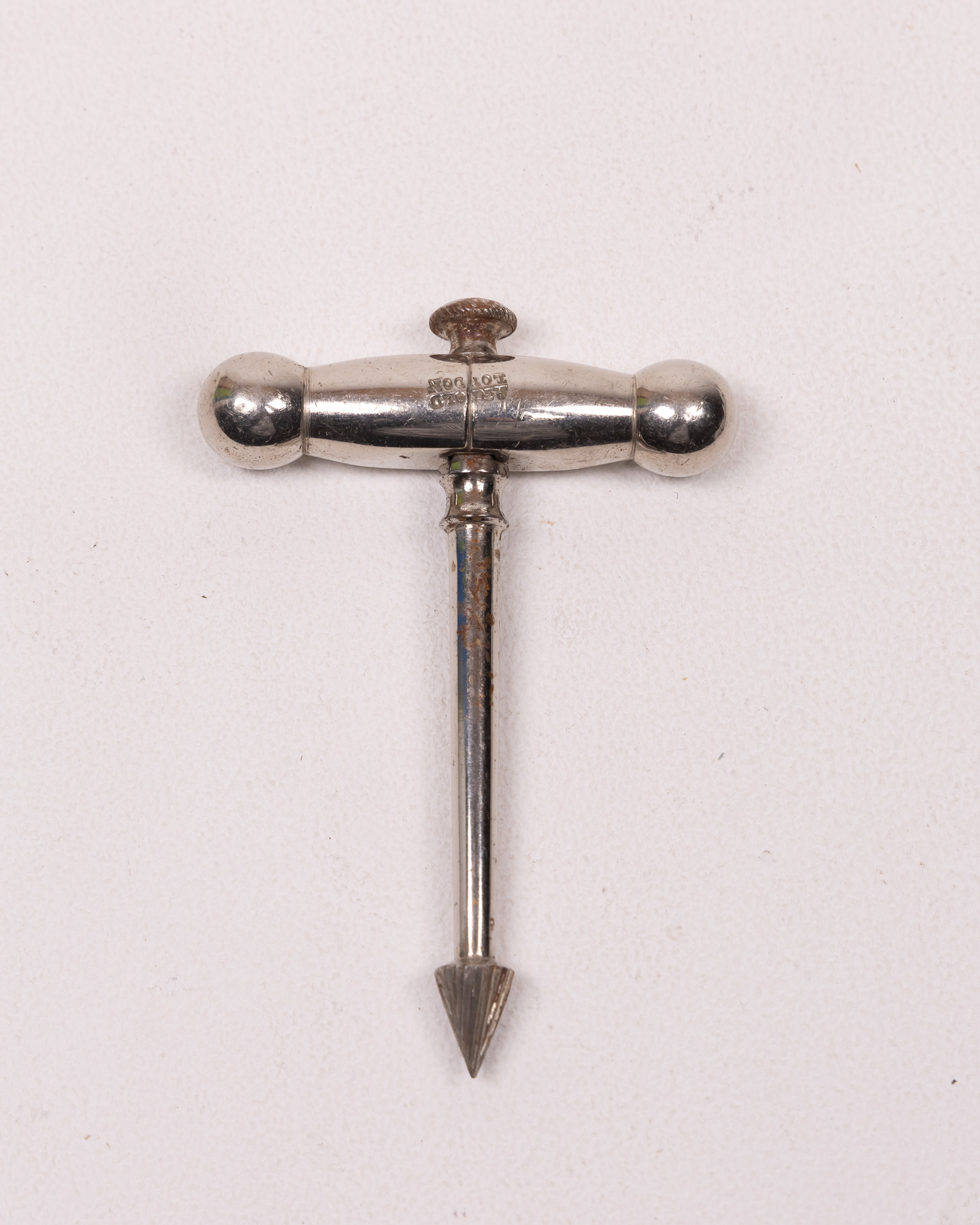 Antique Leather & Metal Leg Brace with Straps