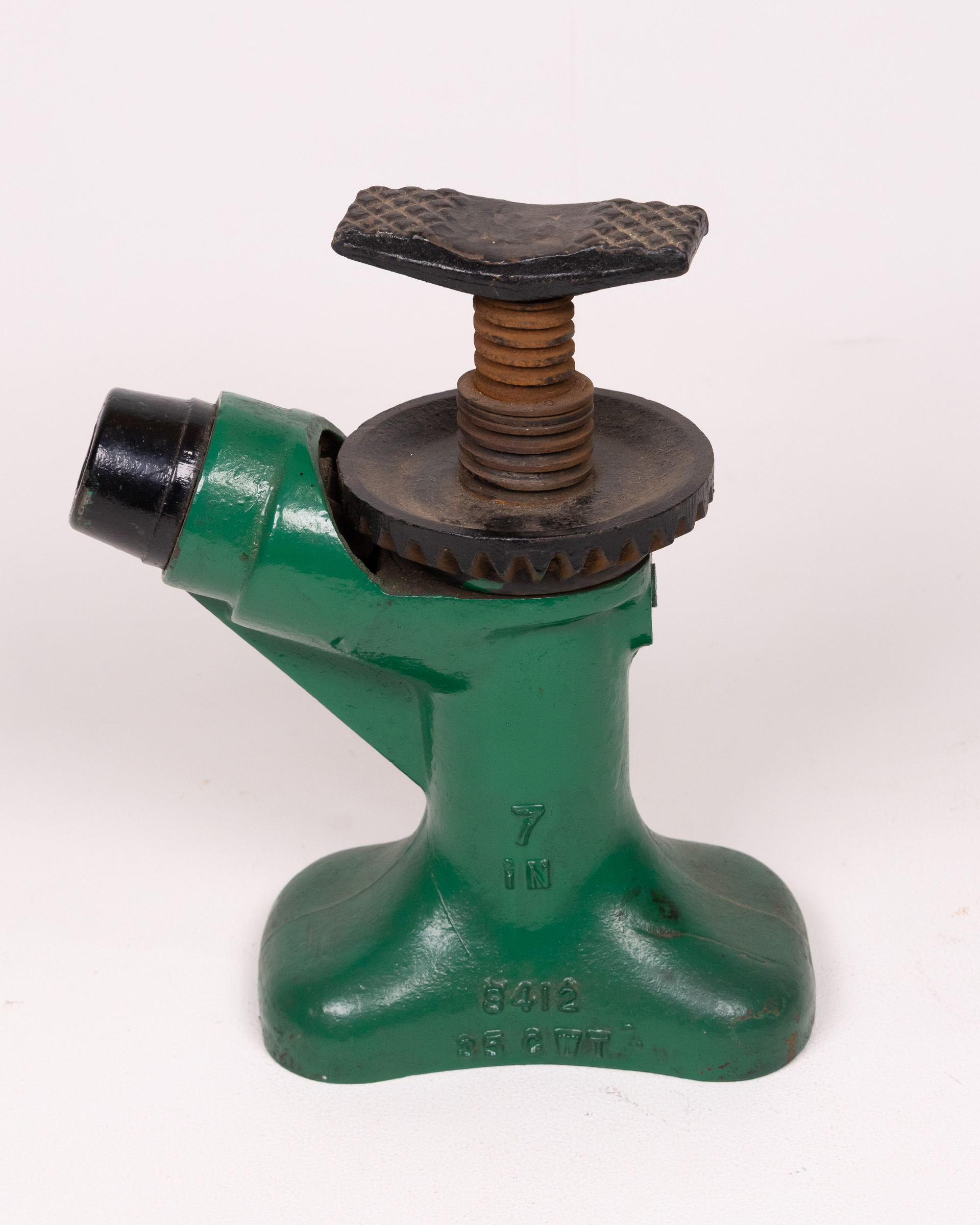 Vintage Green Lake & Elliott 7″ Cast Iron & Steel Car Jack, Tool