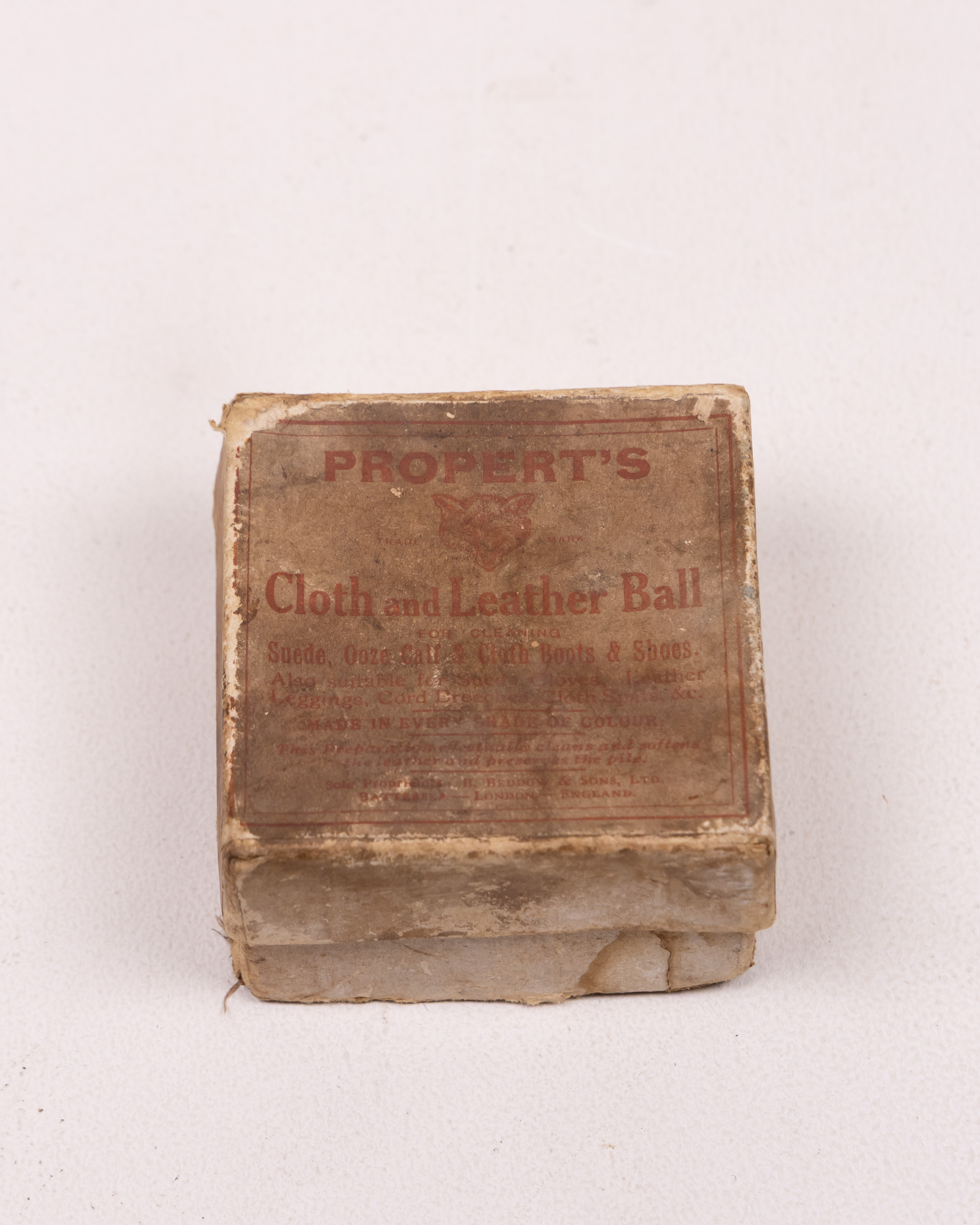 Vintage Propert’s Cloth & Leather Ball with Original Box