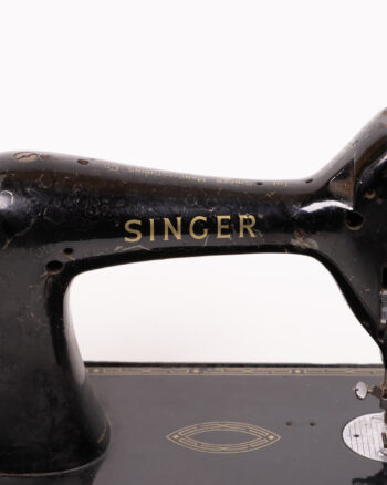 Vintage Singer 99K Sewing Machine, Black & Gold Decor Piece