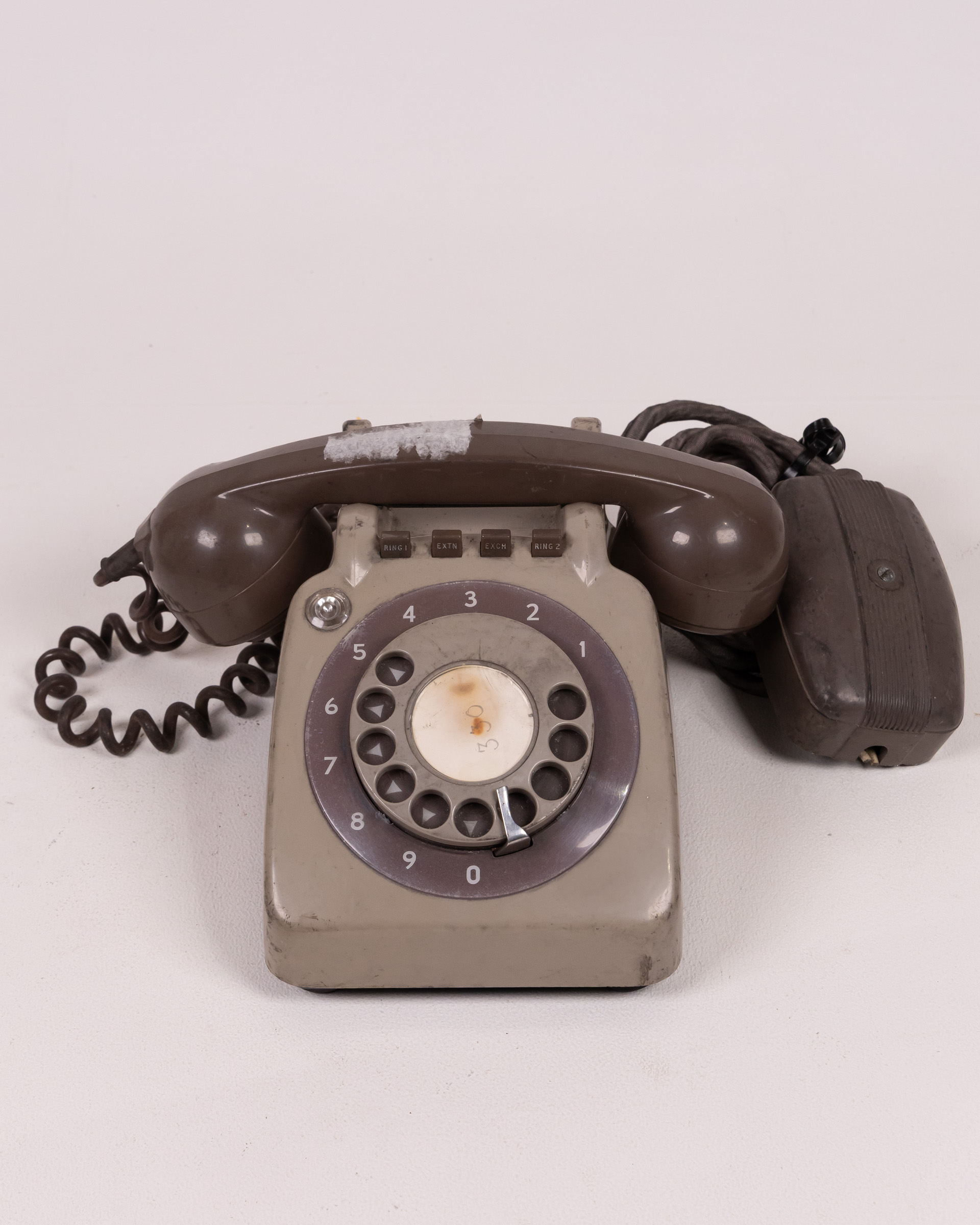 Vintage Grey Rotary Dial Telephone, Retro Home Phone, Rotary Dialler