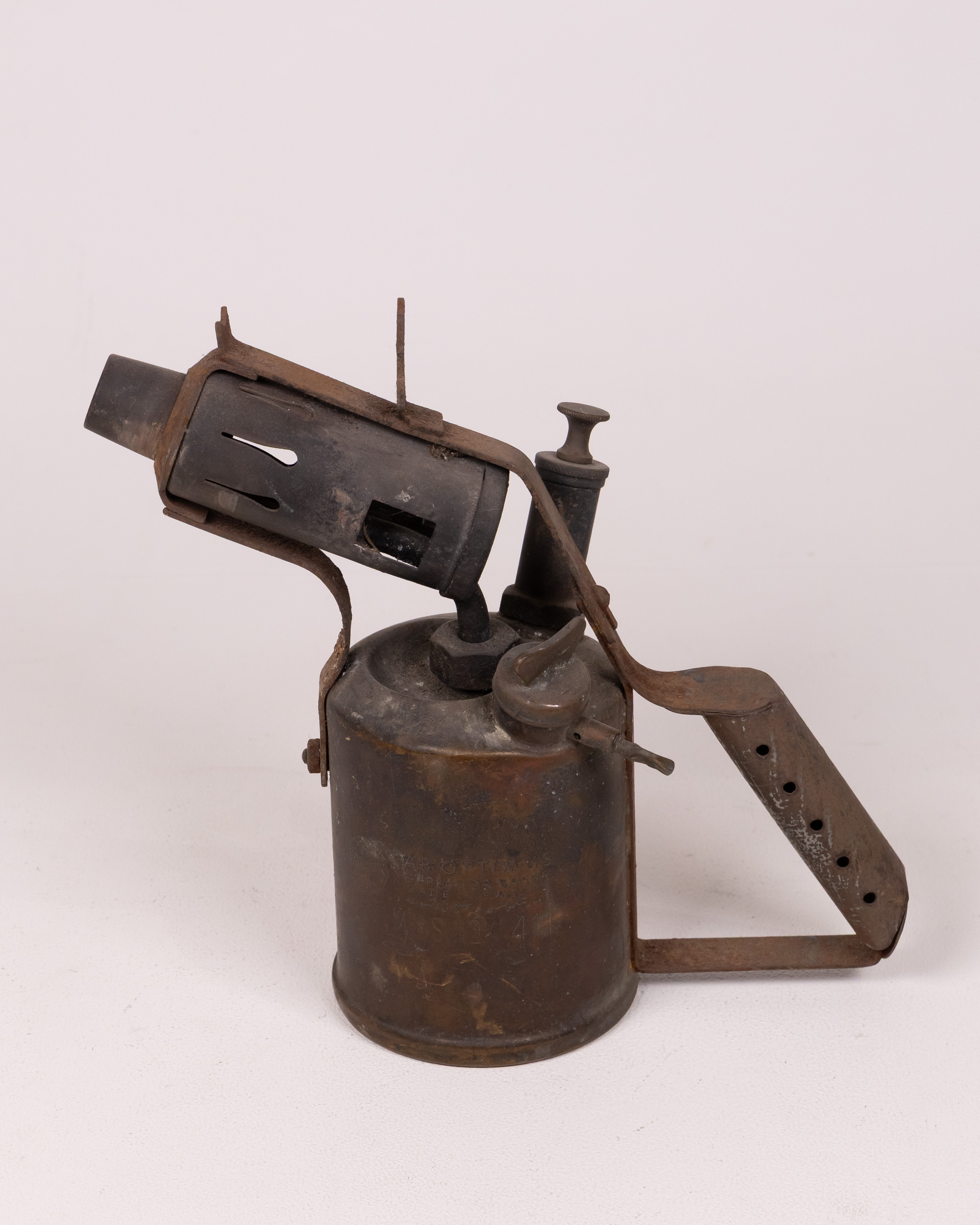 Vintage Industrial Blowtorch, Rustic Metal Welding Torch, Steampunk Decor