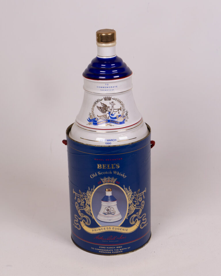 Bell's Porcelain Whisky Decanter with Princess Eugenie Tin