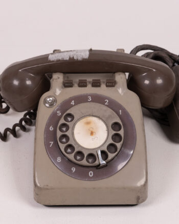 Vintage Grey Rotary Dial Telephone, Retro Home Phone, Rotary Dialler