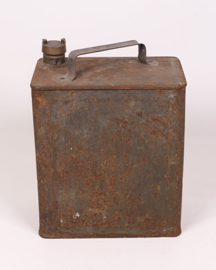 Vintage Esso Metal Fuel Can with Handle