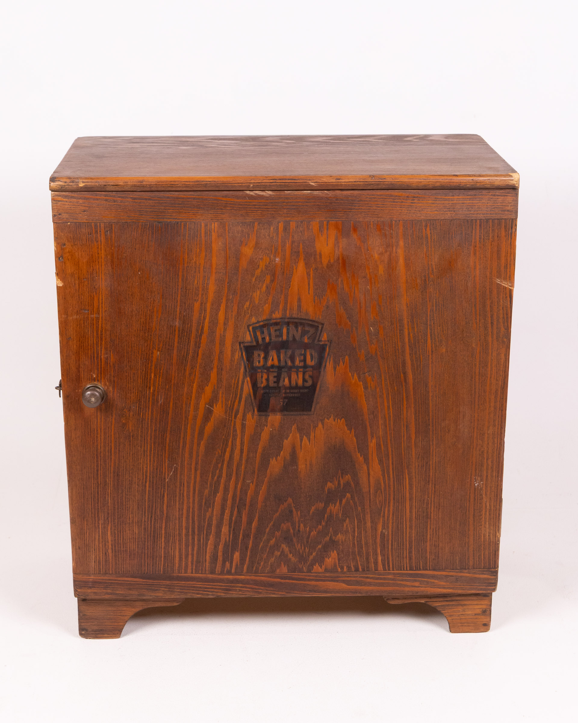 Vintage Heinz Baked Beans Advertising Wooden Kitchen Storage Cabinet