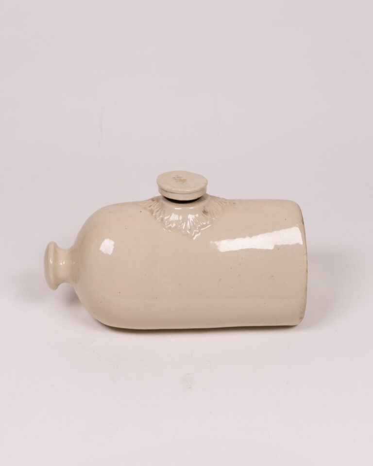 Vintage Grimwades Stoneware Bed Warmer Hot Water Bottle, Cream Ceramic