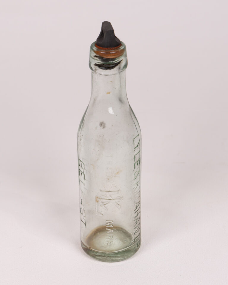 Vintage Lyle & Kinahan's Belfast Glass Bottle with Stopper