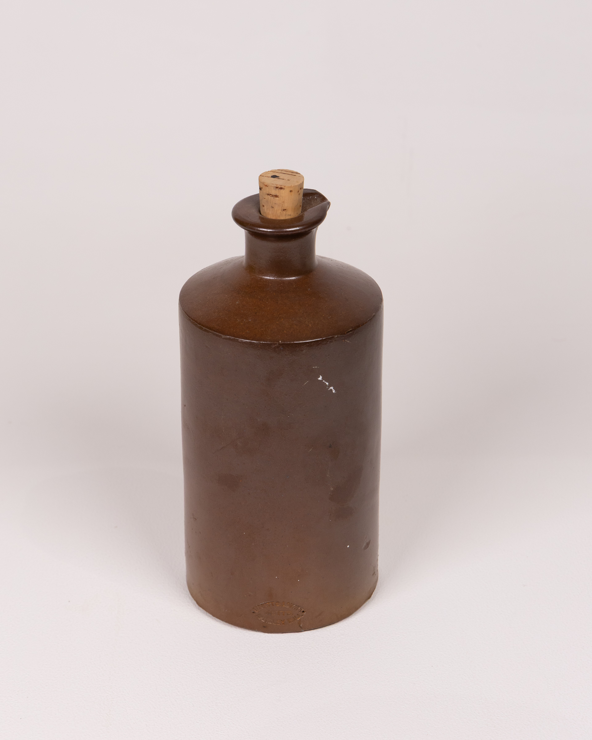 Vintage Lovatt & Lovatt Langley Mill Stoneware Bottle with Cork Stopper