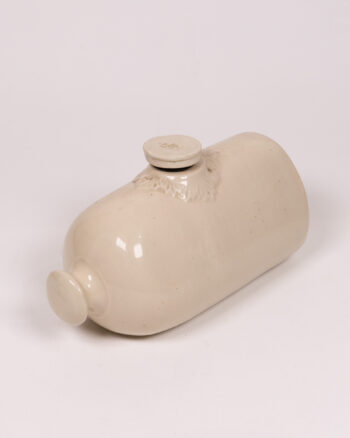 Vintage Grimwades Stoneware Bed Warmer Hot Water Bottle, Cream Ceramic