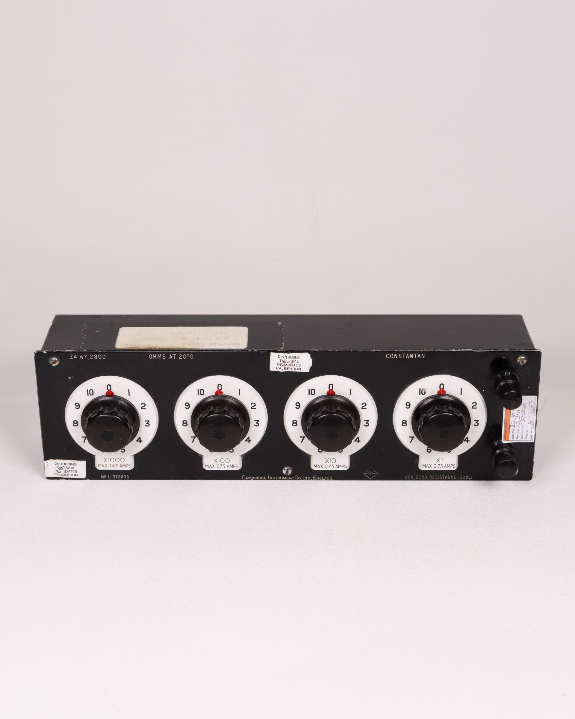 Vintage Cambridge Instrument Constantan Rheostat Electrical Component