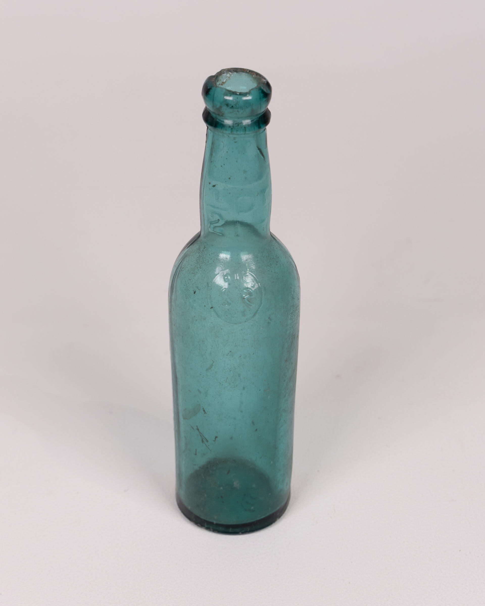 Vintage Blue Glass Guinness Bottle, Irish Breweriana Collectible