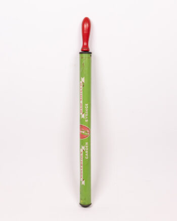 Vintage ‘Red Shield’ Garden Syringe, Collectible Gardenalia, Green Metal