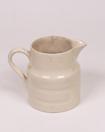 Vintage Cream Ceramic Milk Jug, Small Creamware Pitcher