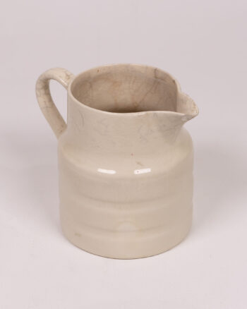 Vintage Cream Ceramic Milk Jug, Small Creamware Pitcher