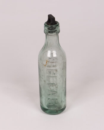 Vintage ‘Aerated Belfast’ Embossed Green Glass Bottle With Stopper