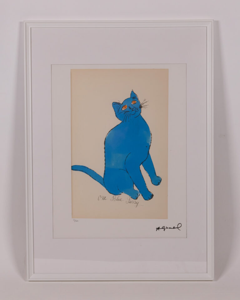 Framed Andy Warhol 'One Blue Pussy' Print, Numbered Limited Edition