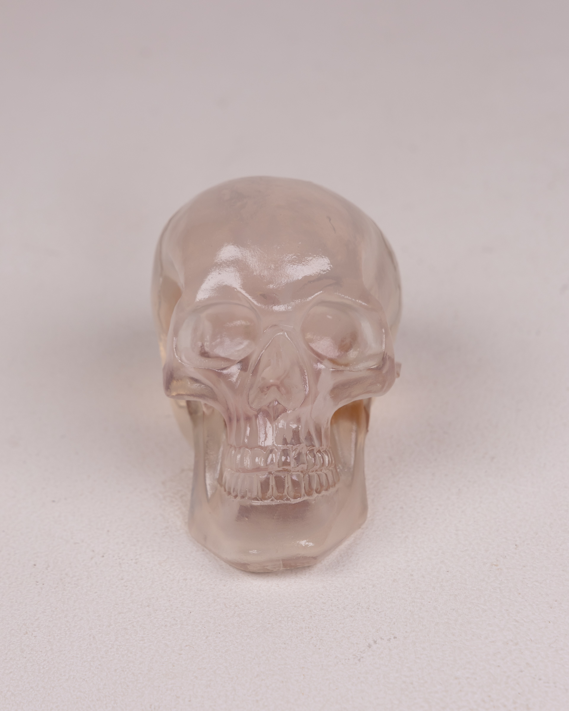 Resin Skull Ornament, Translucent Purple, Spooky Halloween Decor