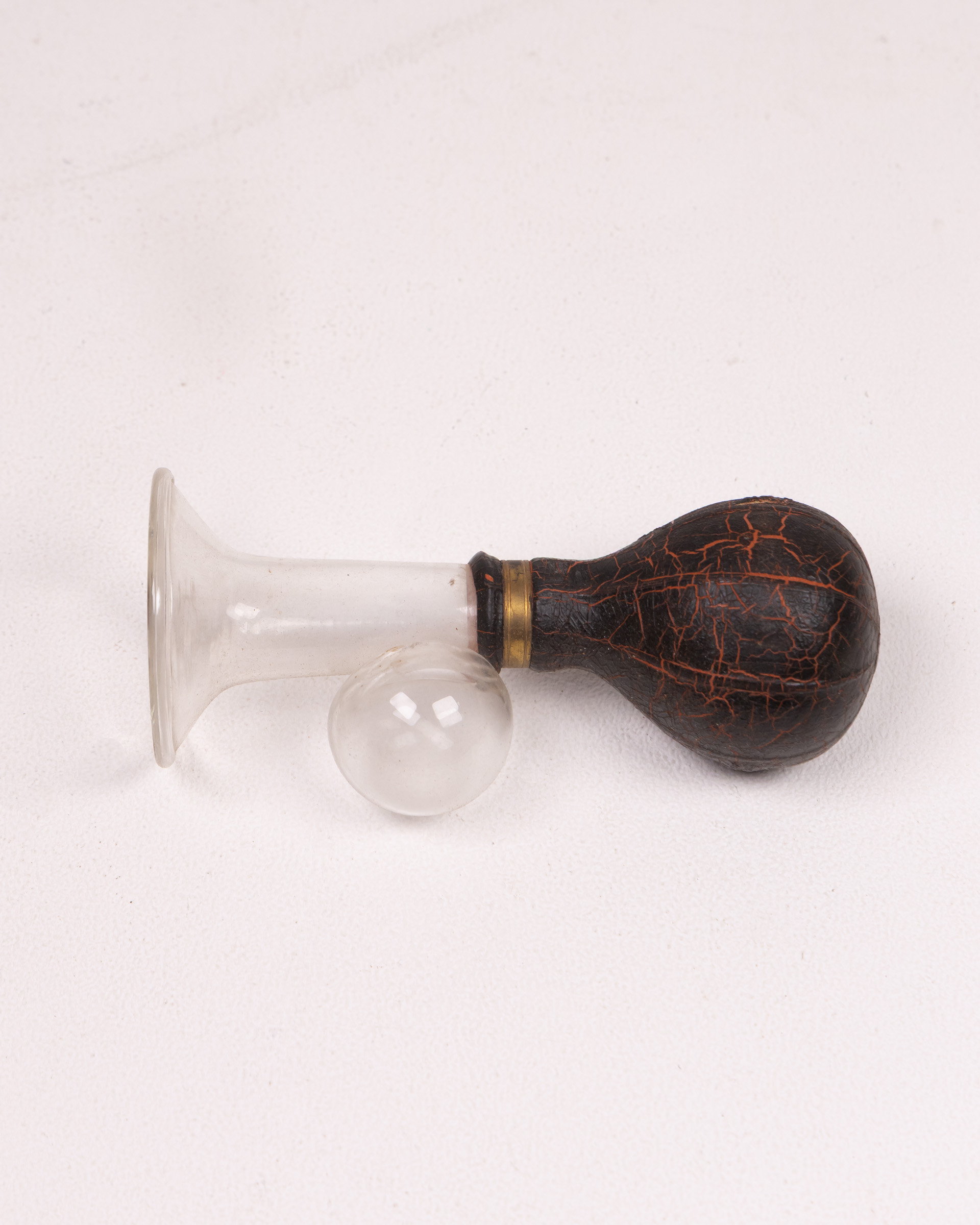 Vintage Glass Breast Pump with Leather Bulb