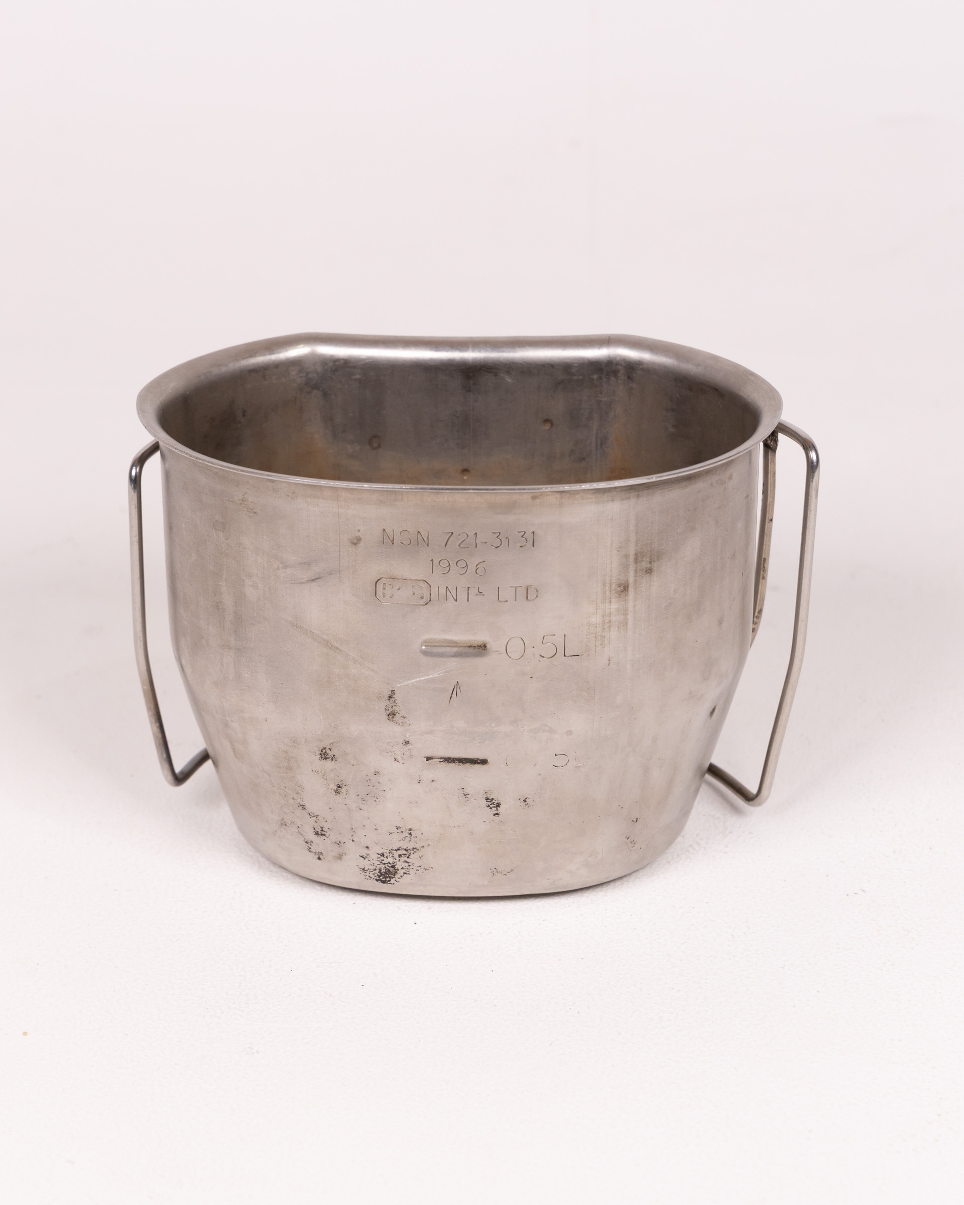 Vintage 1996 Stainless Steel 0.5L Camping Mess Tin / Billy Can