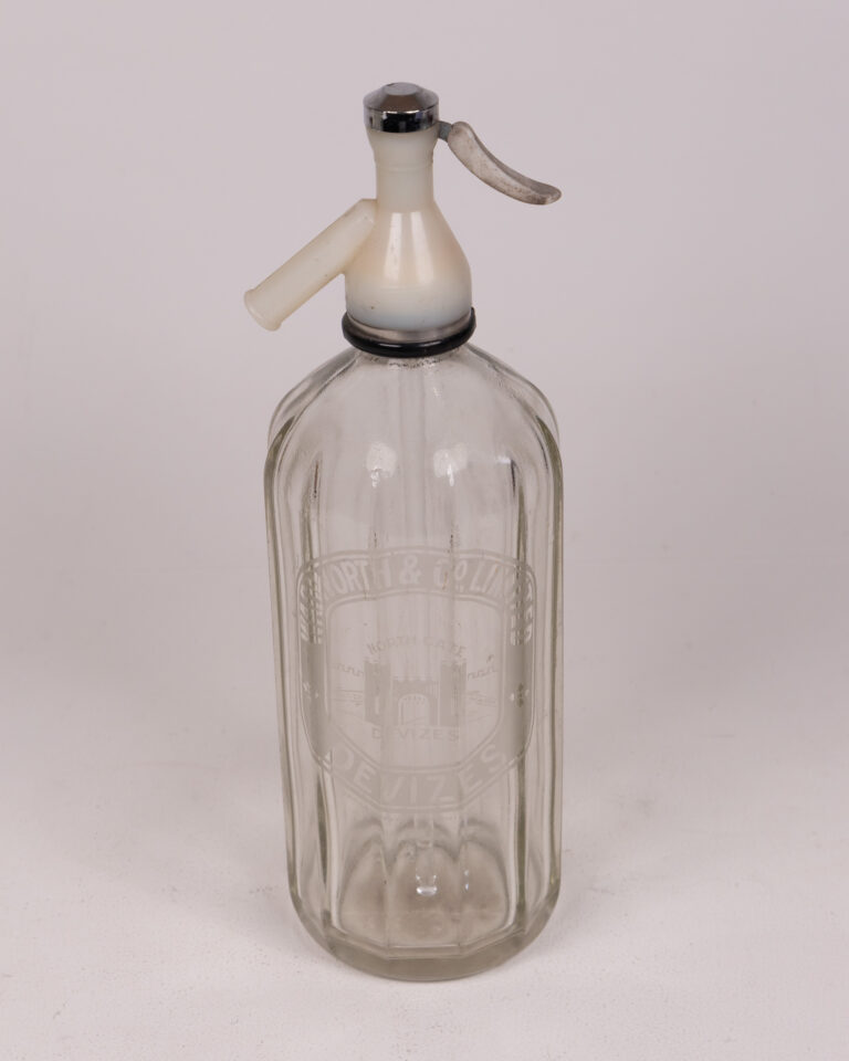 Vintage Wadworth & Co Glass Soda Siphon with Embossed Logo
