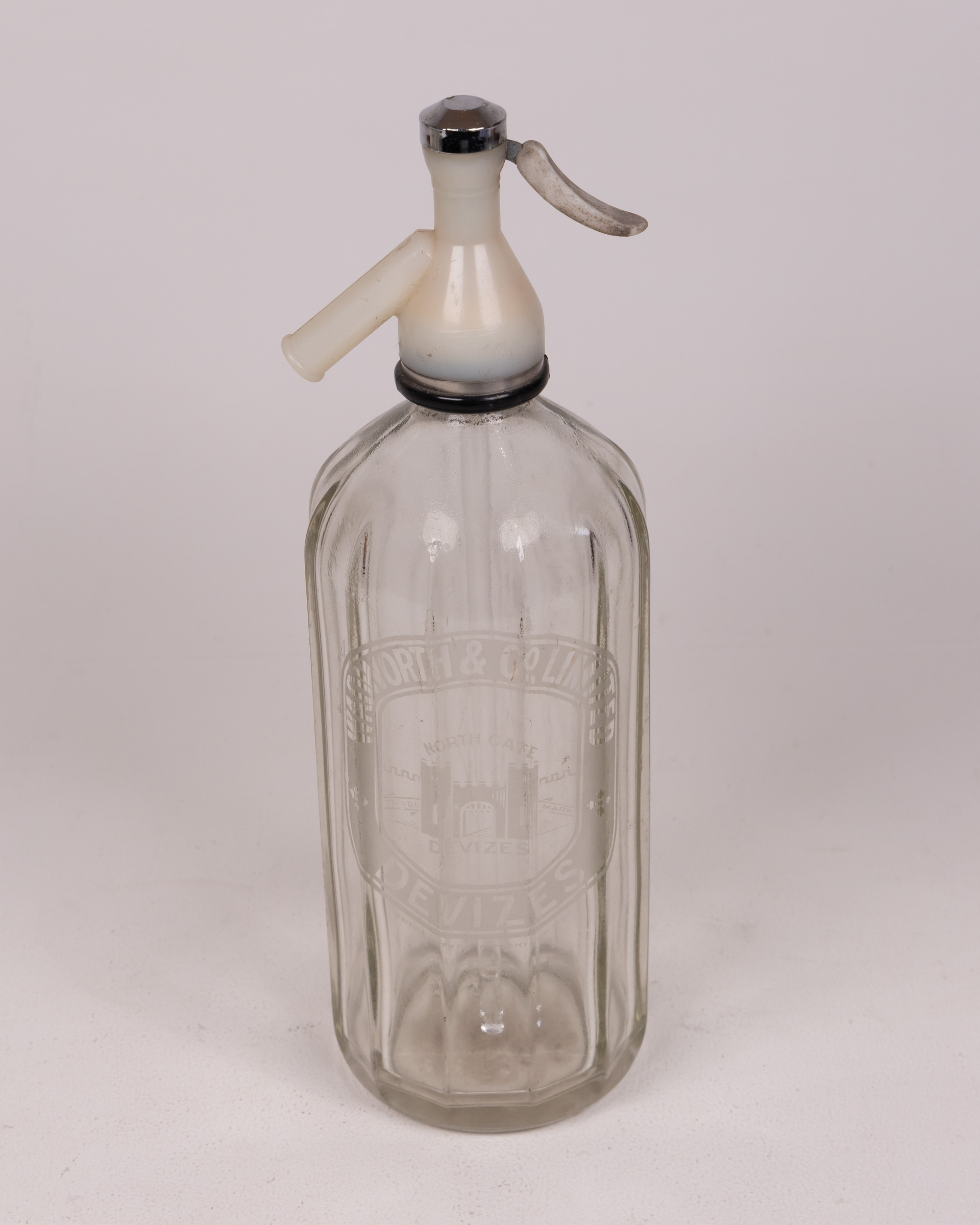 Vintage Wadworth & Co Glass Soda Siphon with Embossed Logo