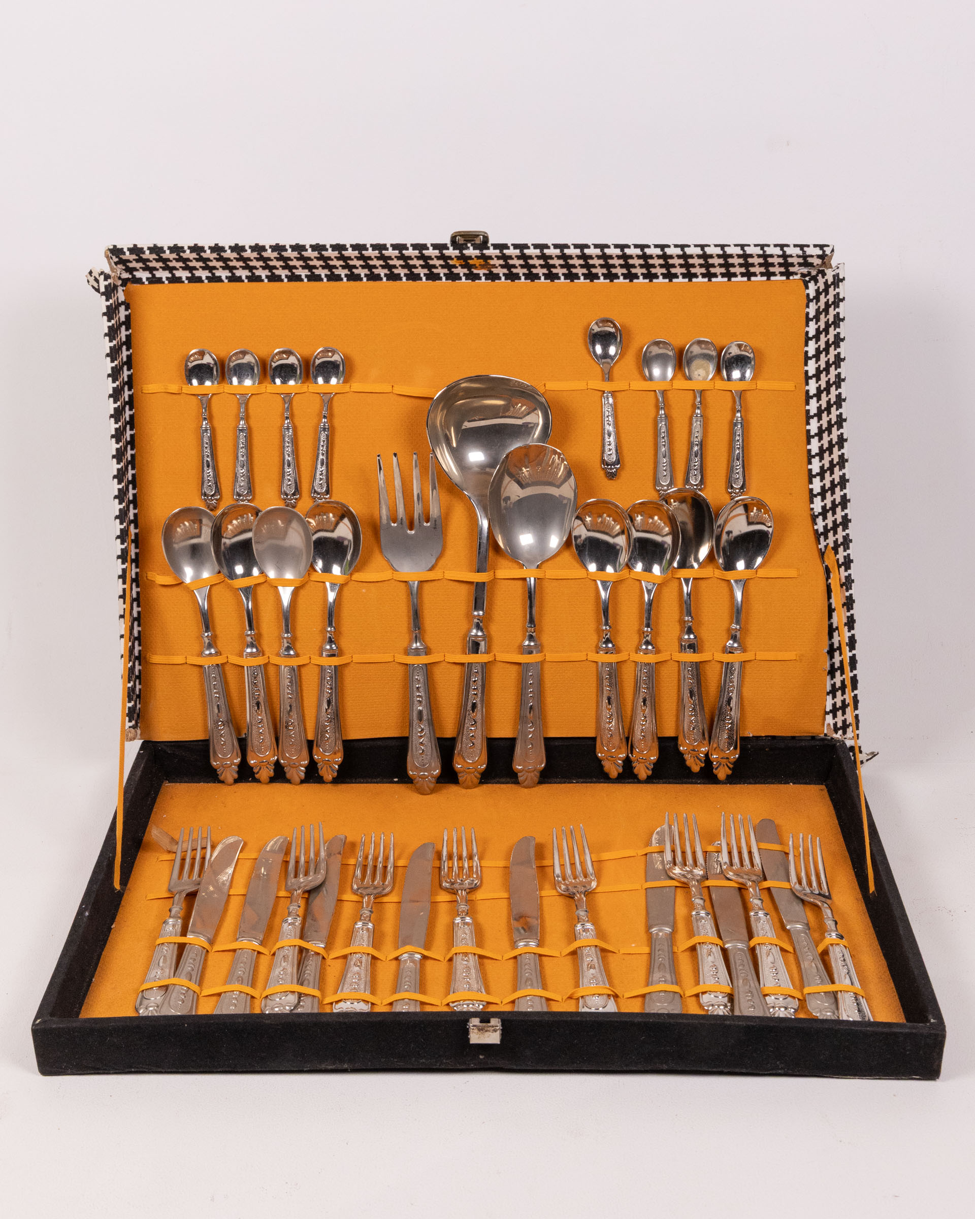 Silver Flatware Set in Fitted Case, Elegant Tableware for Fine Dining