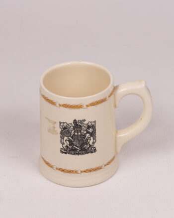 Vintage Royal Doulton England Mug, Royal Coat of Arms & ‘ER’ Design
