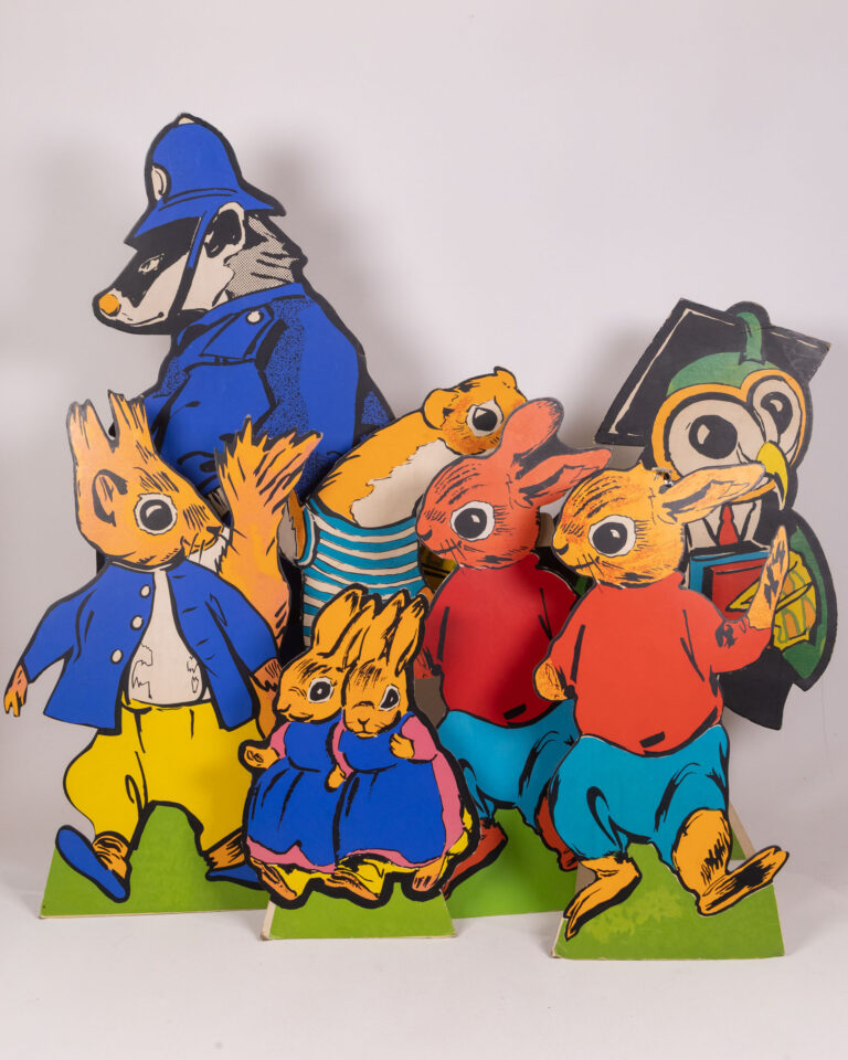 Vintage Rabbit Cardboard Animal Character Set