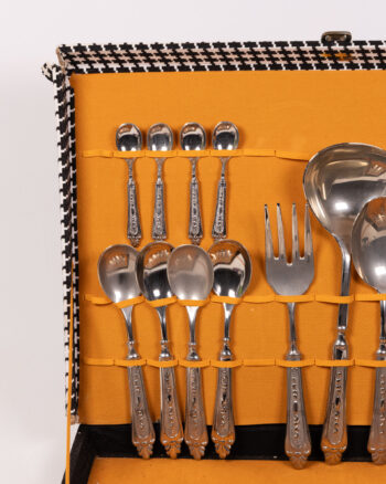 Silver Flatware Set in Fitted Case, Elegant Tableware for Fine Dining