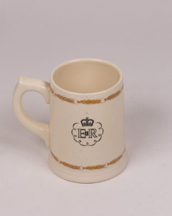 Vintage Royal Doulton England Mug, Royal Coat of Arms & ‘ER’ Design