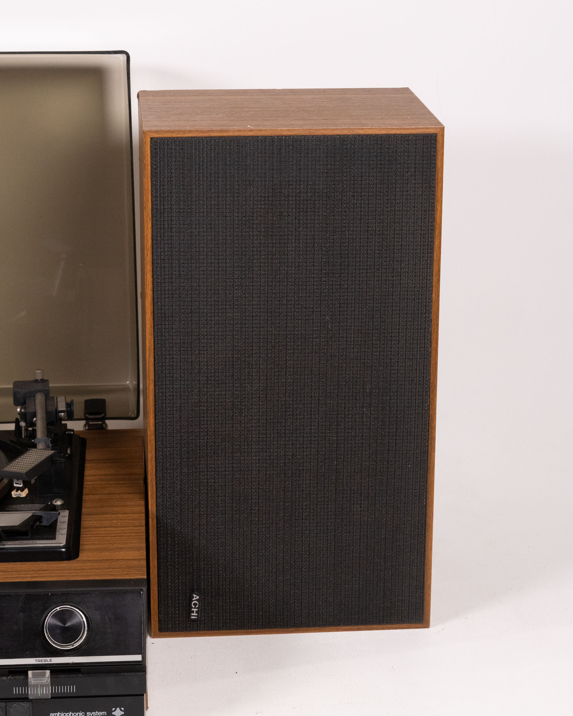 Vintage Hitachi Stereo Music System with Garrard Turntable