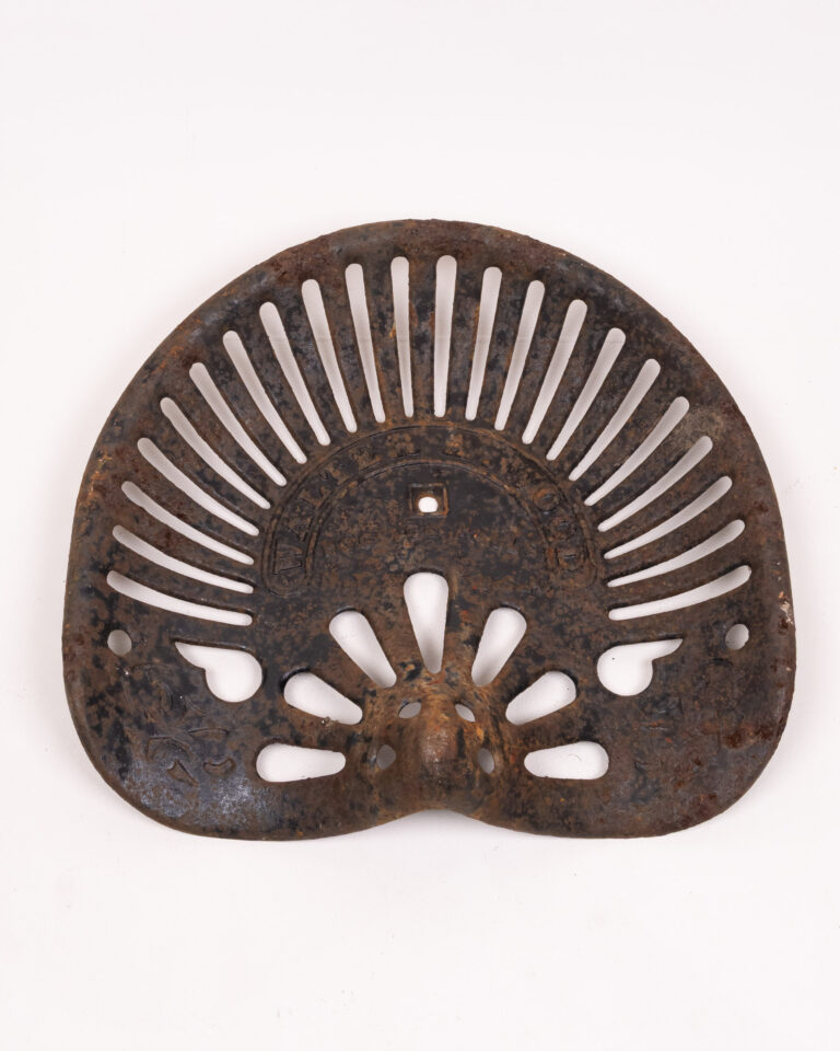Vintage Cast Iron Tractor Seat - Distressed Industrial Farmhouse Decor