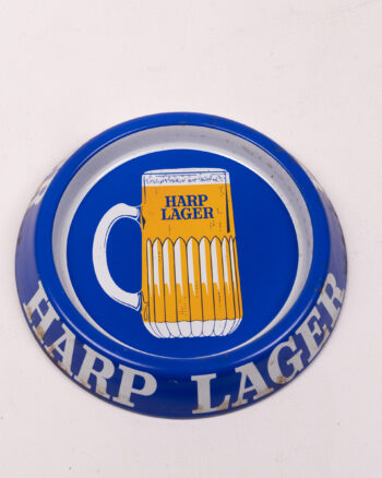 Vintage Harp Lager Metal Serving Tray with Beer Mug
