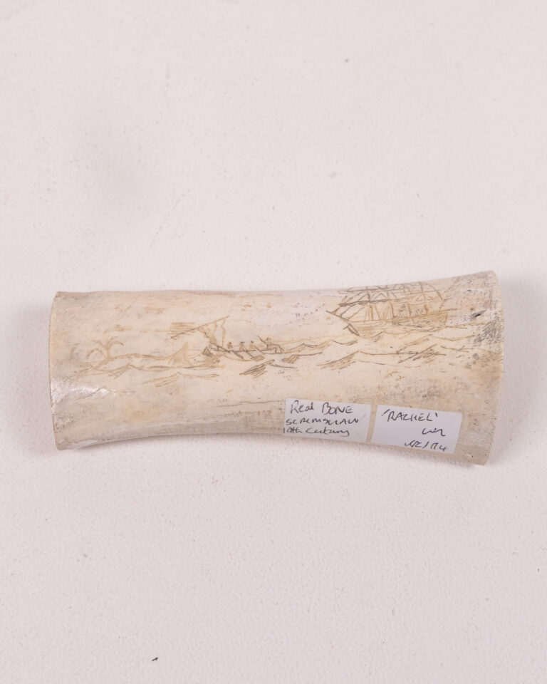 Antique Bone Scrimshaw with 'Rachel' Etching