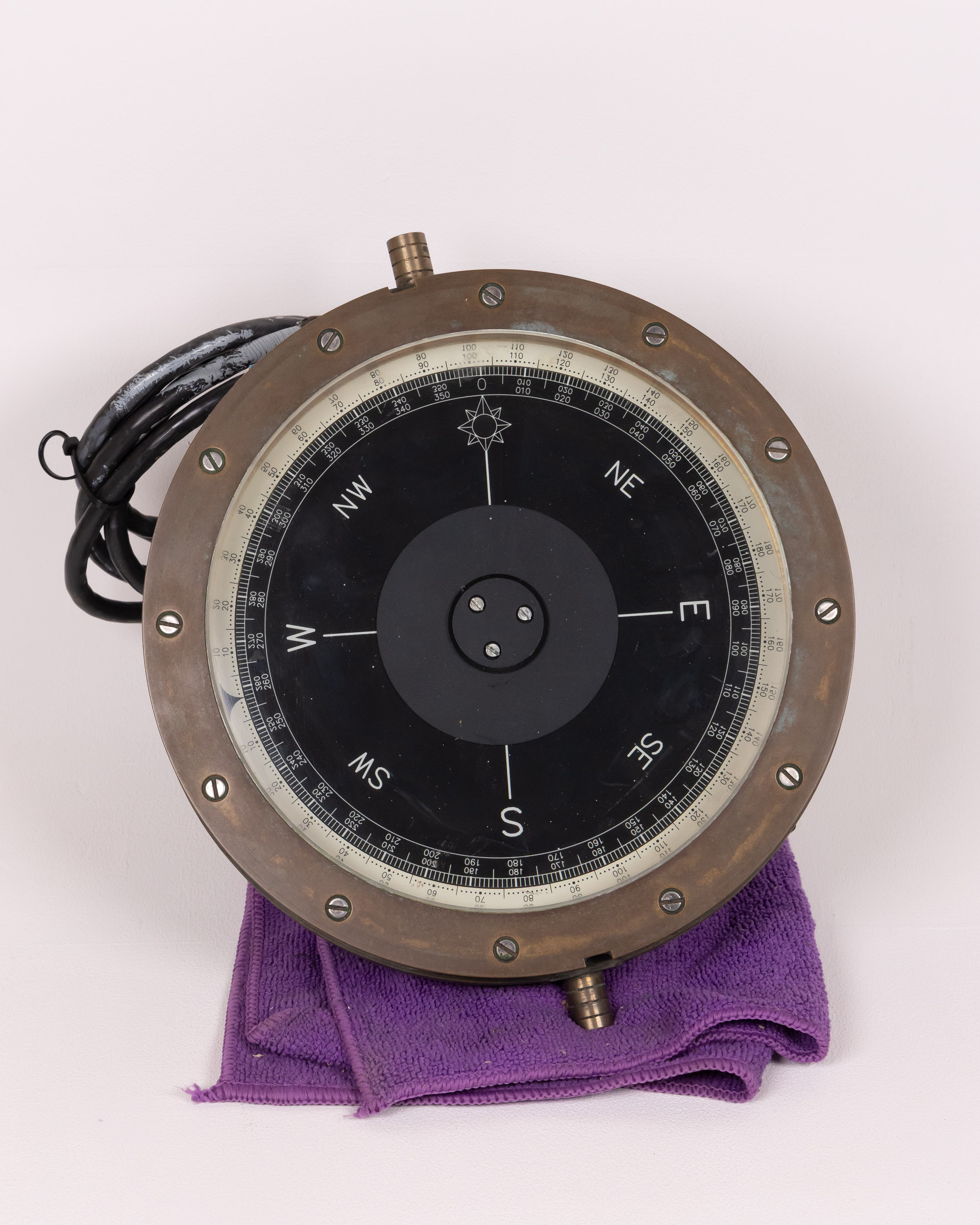 Vintage Marine Gyro Compass, Brass Nautical Collectible, Maritime Decor