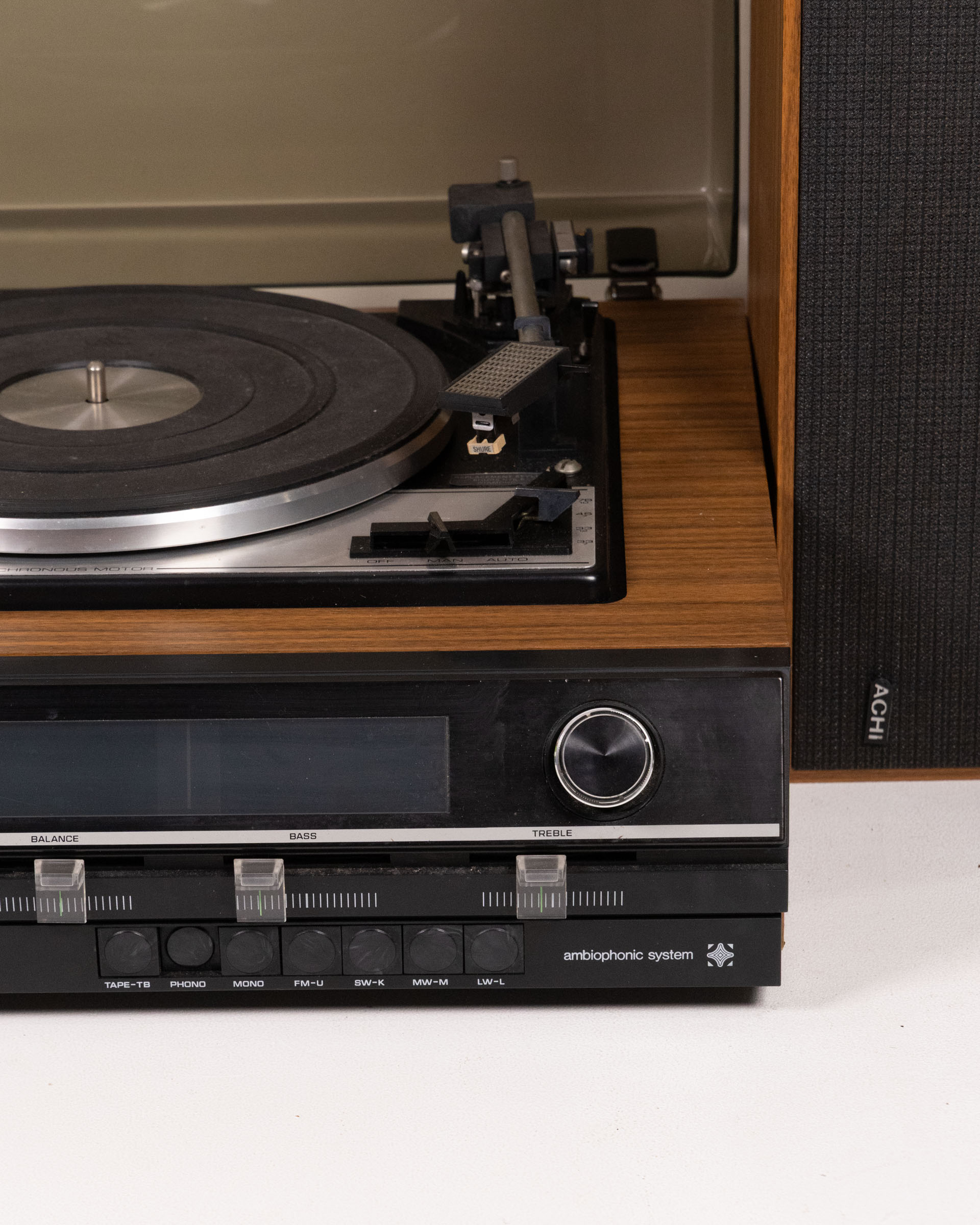 Vintage Hitachi Stereo Music System with Garrard Turntable & Speakers - Image 5