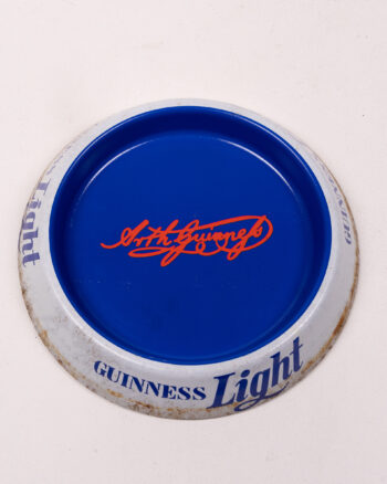 Vintage Guinness Light Metal Beer Tray with Signature