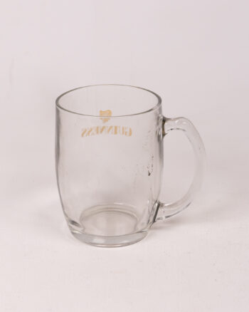 Vintage Guinness Glass Beer Mug with Gold Logo
