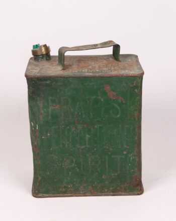 Vintage Pratts Petrol Spirit Metal Fuel Can with Cap