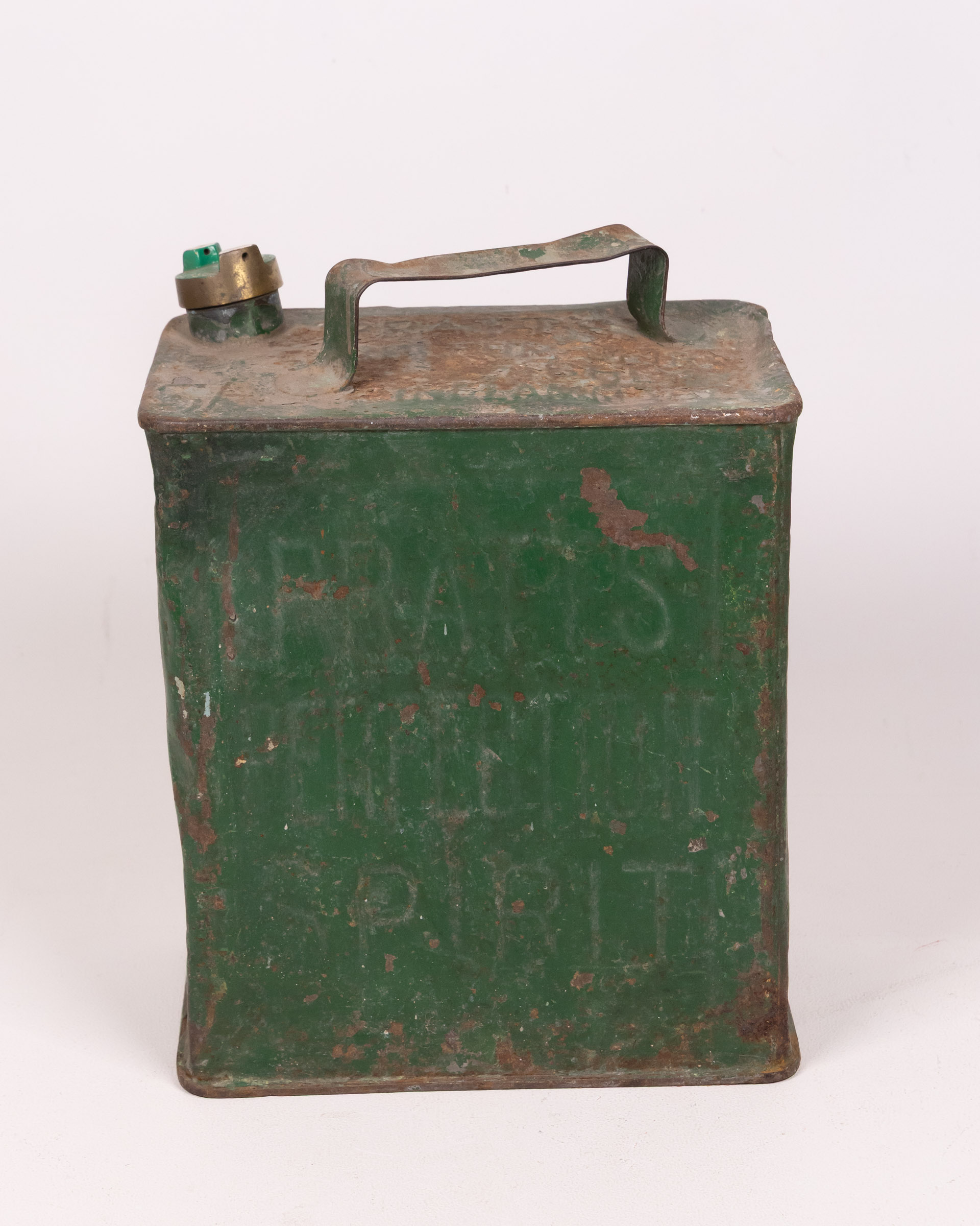 Vintage Pratts Petrol Spirit Metal Fuel Can with Cap