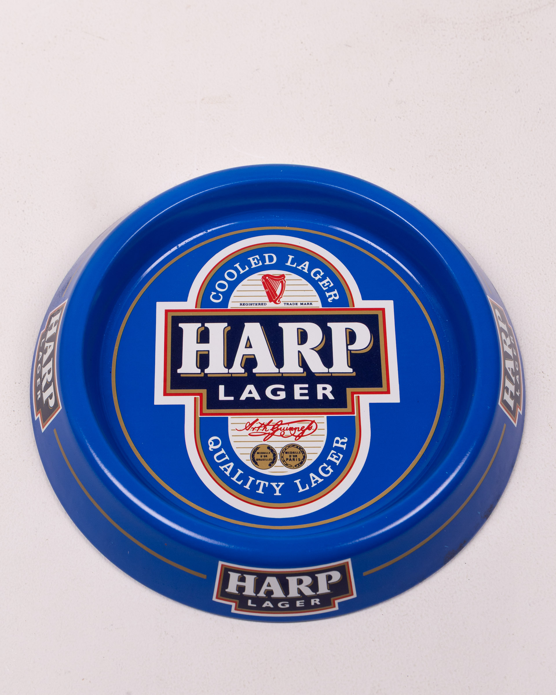 Vintage Harp Lager Metal Drip Tray with Logo