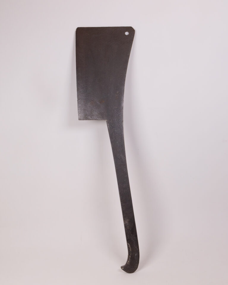 Vintage Giant Steel Butcher's Cleaver, Meat Cleaver, Kitchen Tool, Dark Metal